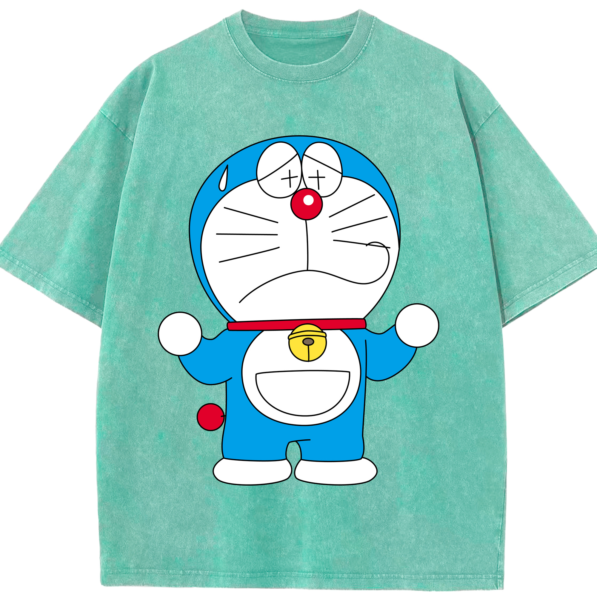 （画像用） ドラえもん Doraemon 綿100% ヴィンテージ風 半袖Tシャツ（フロントプリント）